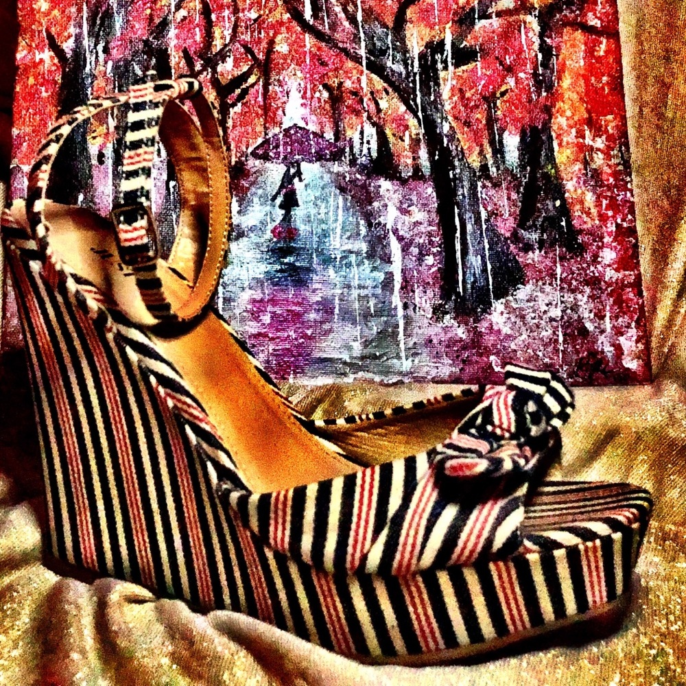 Adorable Stripe Wedges from JustFab